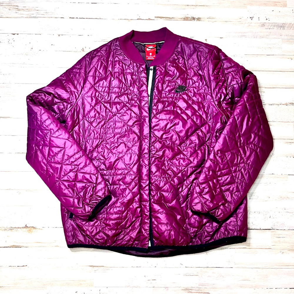 Nike Primaloft Light Puffer Jacket, Size XL PURPLE/BLACK
